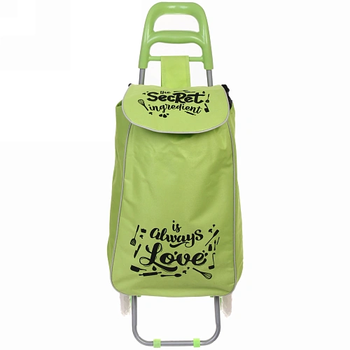 Тележка хозяйственная с сумкой (953034см, колеса 16см,грузоподъемность до 30 кг) BF6007 зеленая_8