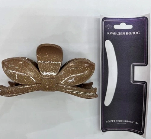 Заколка - краб для волос "AKS - MANTANA", микс 6 цветов, лепестки, 11*5см 