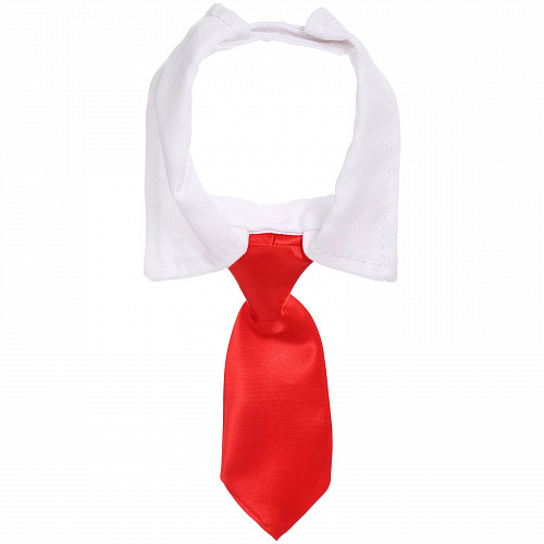 Ошейник - галстук для животных на липучке "МОДНЫЙ БРО", цвет красный, размер S (12*31см)