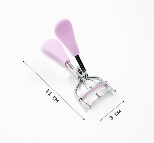 Щипцы для завивки ресниц "Beauty Shop", цвет розовая гвоздика, 11*3см (блистер Ultramarin)