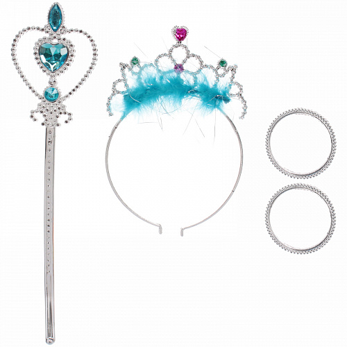 Набор карнавальный "Снежная принцесса"  (ободок, палочка, браслет), микс цветов