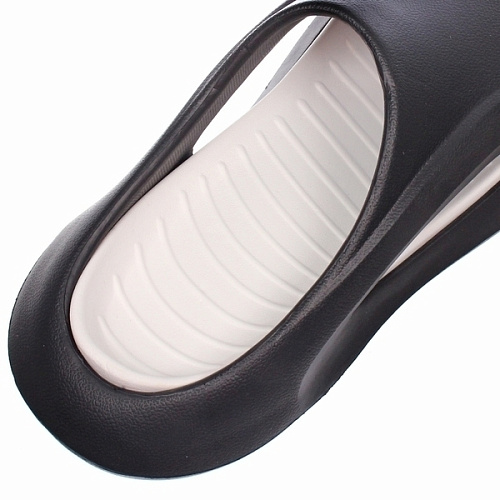 Шлепанцы мужские PRIME, цвет черный, белая стелька, р-р 40-41_5