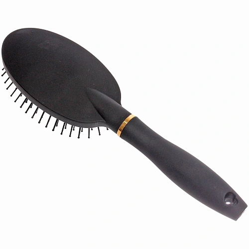 Расческа массажная СЕКРЕТ ТВОЕЙ КРАСОТЫ, овал, цвет черный, матовое покрытие, 6,8245см_2