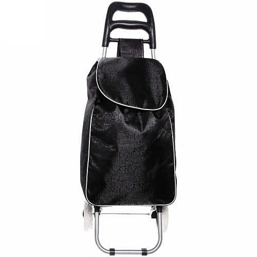 Тележка хозяйственная с сумкой (953330см, колеса 16см, до 30 кг) буквы, черная_4