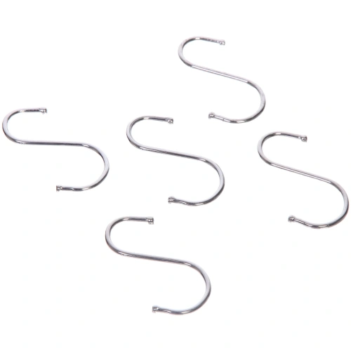 Крючки металлические хромированные в наборе 5шт S - формы "ИДЕЯДОМА", 7,3см ( Селфи)