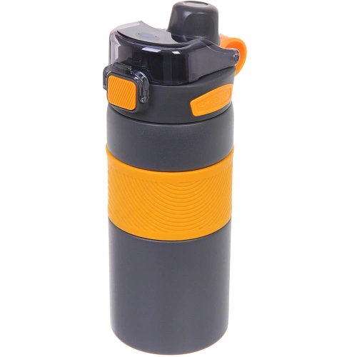 Термос 600мл "Фитнесс", цвет темно-серый 