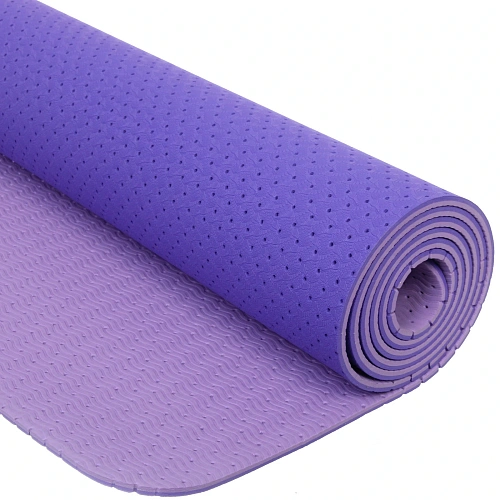Коврик для йоги 6 мм 183х61 см Sports time перфорированный (ТРЕ), сиреневыйфиолетовый_7