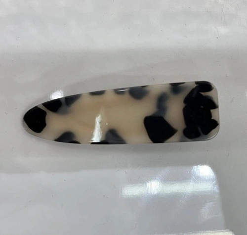 Зажим для волос "ЛАВИТА", капля, цвет белый, 6,7*2см (белый блистер)