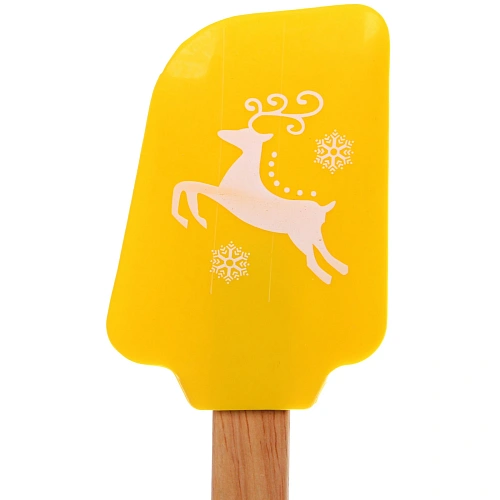 Лопатка силиконовая Новогодняя 29,57см, микс рисунков_4