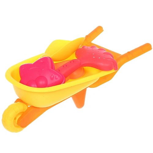 Набор для игры в песочнице Тачка, 3214 см, 5 предметов, микс_5