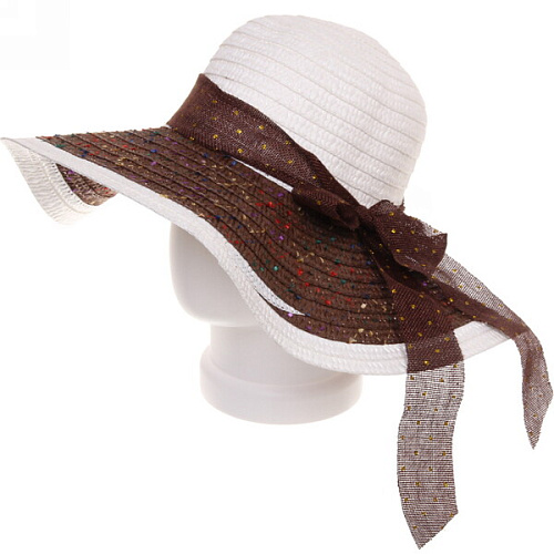 Шляпа женская с широкими полями TiraMiSu- Адель, микс 5 цветов, р58, ширина полей 13 см_23