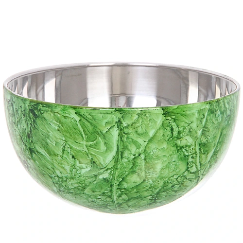 Салатник из нержавеющей стали 0,3л 12*6см цветное покрытие "гранит"