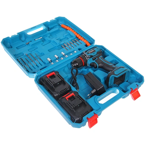 Дрель-шуруповерт аккумуляторная Mengtai (18В, 2,0Ач Li-ion аккум 2шт, ЗУ) MGT-10_7