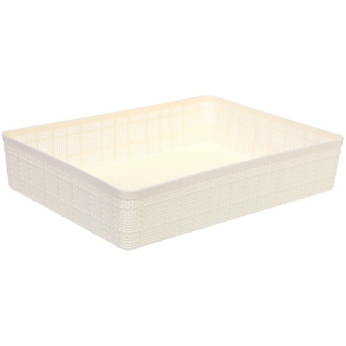 Корзина - органайзер для хранения "СТЭНТ", цвет белый, 32*23*6.8см 