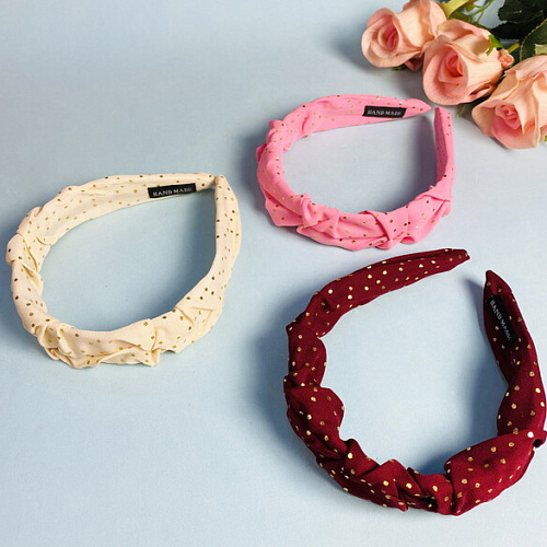 Ободок для волос Krasa - Tiramisu, ширина 3см, микс 6 цветов _4