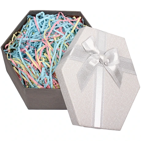 Наполнитель бумажный для подарков "Радуга" 50г (гофре), мультицвет