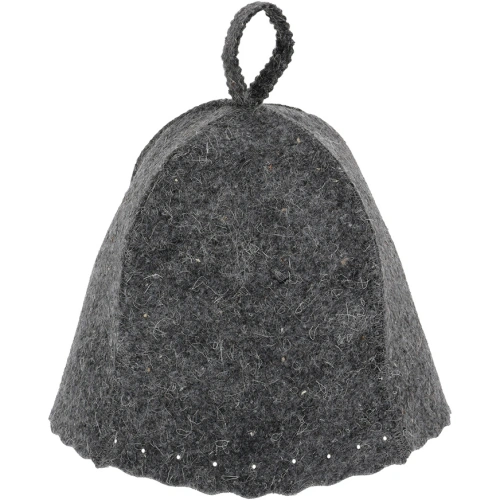 Шапка банная классическая из войлока "Hot Pot", цвет  серый,(без упаковки)