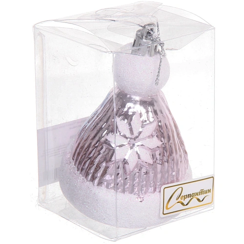 Ёлочная игрушка Новогодняя шапочка 6,56,59,5 см, розовый_4