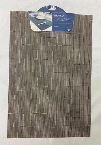 Салфетка на стол 30*45см "Строчка" плетеная, серая