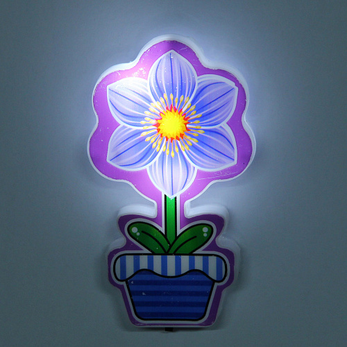 Ночник-светильник "Sweet dream - Сияющий цветочек" 2W 220V, Сиреневый