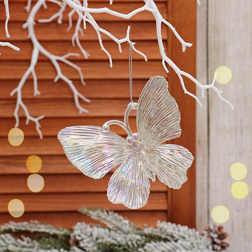 Подвеска "Сказочная бабочка" 10*11 см, Белый