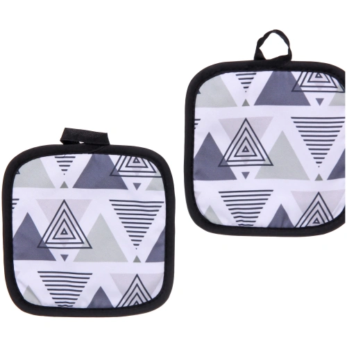 Прихватка в наборе "Geometry", треугольники серые, 17*17 см, 2 шт