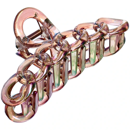 Заколка-краб для волос Мон Пион, цепочка, микс 6 цветов, 11см (Блистер)_7