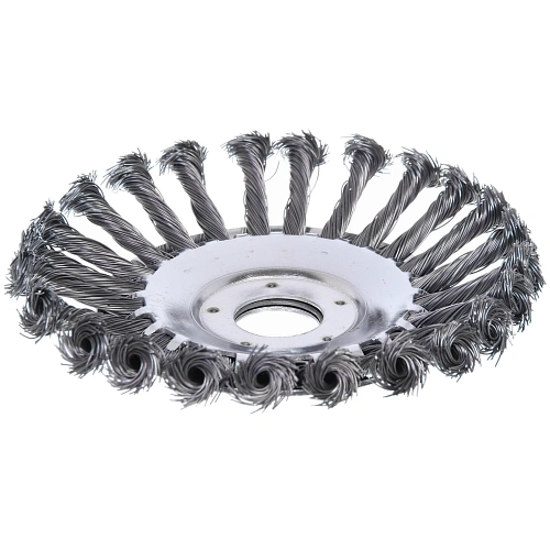 Щетка круглая для триммера из стальной проволоки диаметр 150мм, посадочное 254мм_5