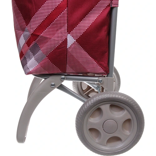 Тележка хозяйственная с сумкой (934030см, колеса 15см,грузоподъемность до 40 кг) бордовая_10