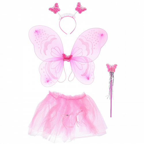 Карнавальный костюм "Волшебная бабочка" (юбка,крылья,волшебная палочка)