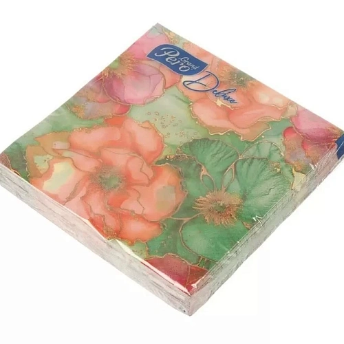 Салфетки бумажные 33*33 GrandPero Deluxe Мираж, 3сл., 20шт