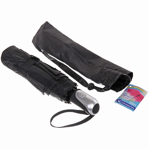 Зонт мужской автомат Ультрамарин - Классика, цвет черный, 8 спиц, d-98см,длина в слож виде 30см_18