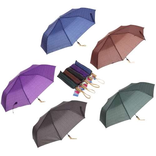 Зонт женский полуавтомат "Флора", цвет микс, 8 спиц, d-100см, длина в слож. виде 30см