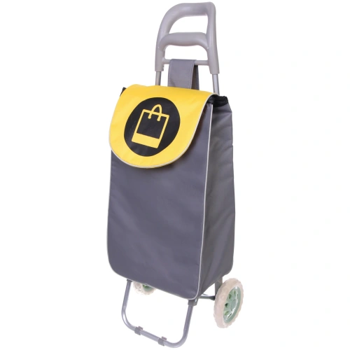 Тележка хозяйственная с сумкой (94*25*34см, колеса 16см,грузоподъемность до 30 кг.) серая BF-101A