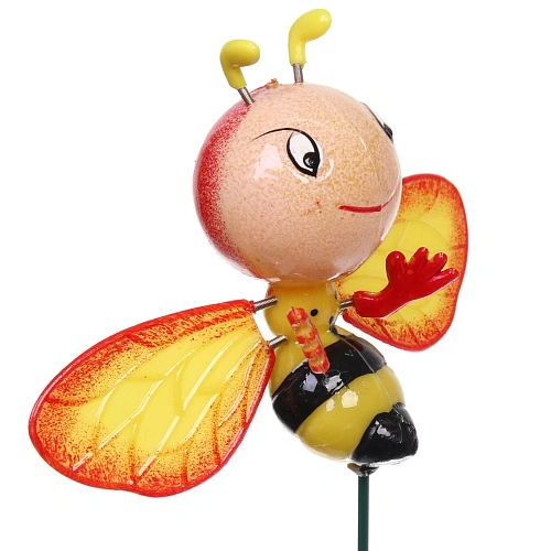 Фигура на спице Весёлая пчёлка 60 см (фигура 1014 см) для отпугивания птиц,  микс_4