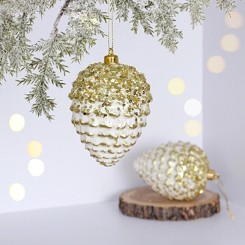 Ёлочные игрушки VERSAILLES "Персея" 11 см (набор 2 шт), Золото