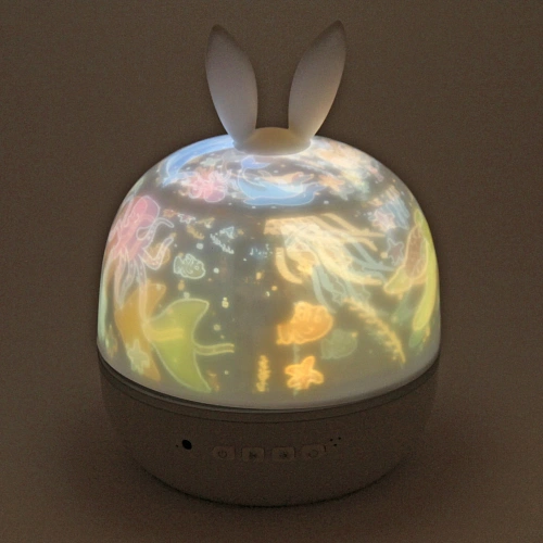 Светильник Диско-шар Fantasy - Зайка (в комплекте 6 картинок) 1314 см, 5 реж, батарейки 4хАAА, USB, RGB_24