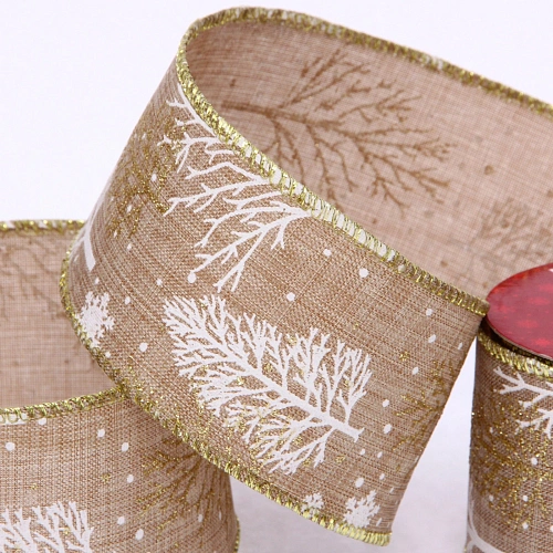 Лента для декорирования Волшебный лес 6,3 см, 2,7 м, Золото_6