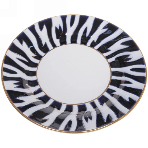 Тарелка обеденная 22см «Атлас» с позолотой