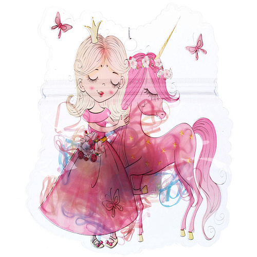 Резинки для волос детские силиконовые 200шт ФРАТТИ БУМ, Принцесса и единорожек, 1612см_3