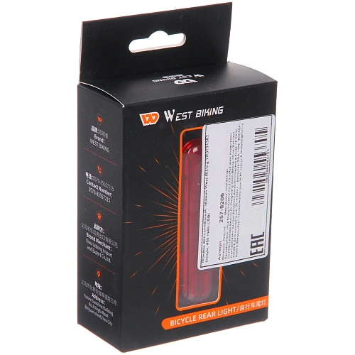 Фонарь велосипедный, задний West Biking YP0701363 (аккум 450 mAh,USB)_11