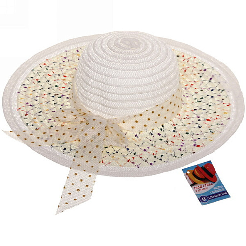 Шляпа женская с широкими полями TiraMiSu- Адель, микс 5 цветов, р58, ширина полей 13 см_8