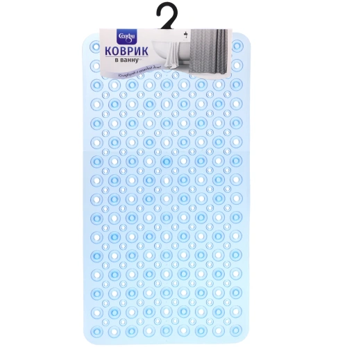 Коврик в ванну 67х37 "Кордеса" синий