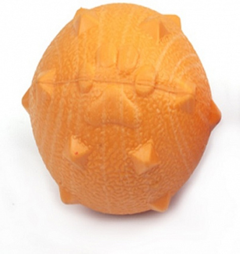 Игрушка - мячик для собак средних, мелких и крупных пород "ИГРУЛИК для Бро", лапки, цвет оранжевый, d-6см (лейбл)