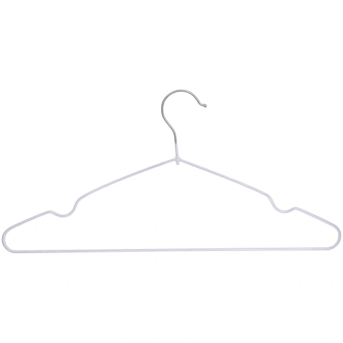 Плечики металлические нескользящие с полимерным покрытием 7шт "ТАРТИТАН", цвет белый, 41см (лейбл Селфи)