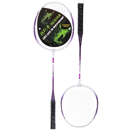 Бадминтон в наборе K-3066, 3 предмета 2 металлические ракетки 65 см, чехол (цвет фиолетовый)_4