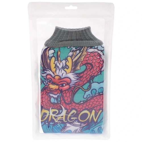 Мочалка - варежка скрaбирующая  Premium - DRAGON, 22514515см  (ZIPпакет)_5