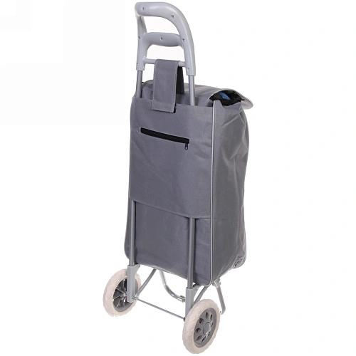 Тележка хозяйственная с сумкой (953034см, колеса 16см,грузоподъемность до 30 кг) BF6007 серая_10