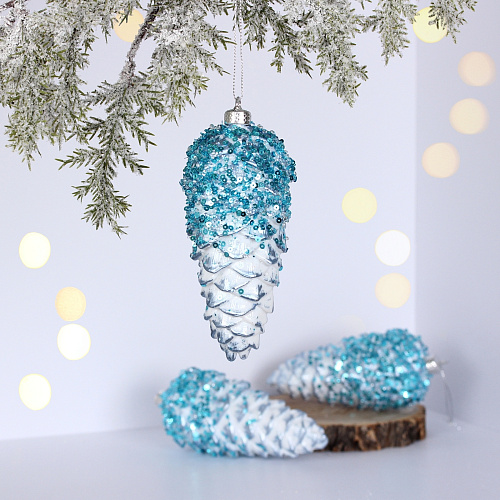 Ёлочные игрушки VERSAILLES "Орион" 14*6 м (набор 3 шт), Голубой