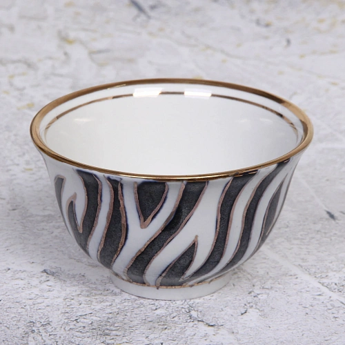 Пиала средняя 225мл Атлас с позолотой 10,56,2см_3